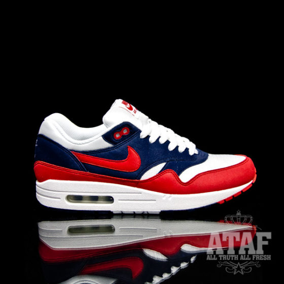 nike air max 1 navy team red
