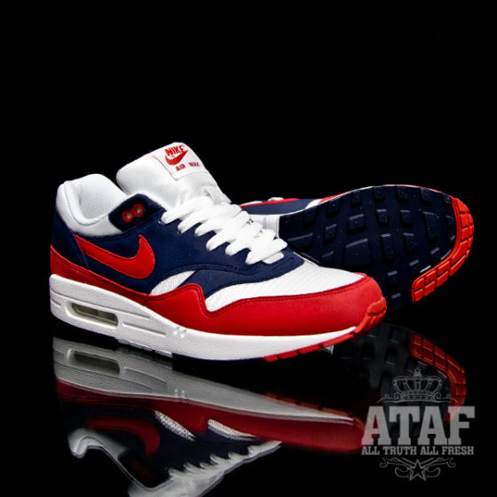 nike air max 1 navy team red