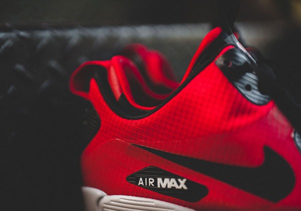 Nike Air Max 90 Mid Winter - Gym Red/Black-Wolf Grey 7