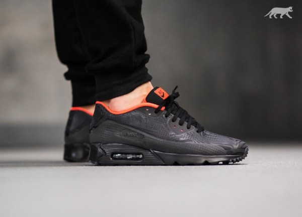 Nike Air Max 90 Ultra Moire FB - Black/Anthracite-Total Crimson 4